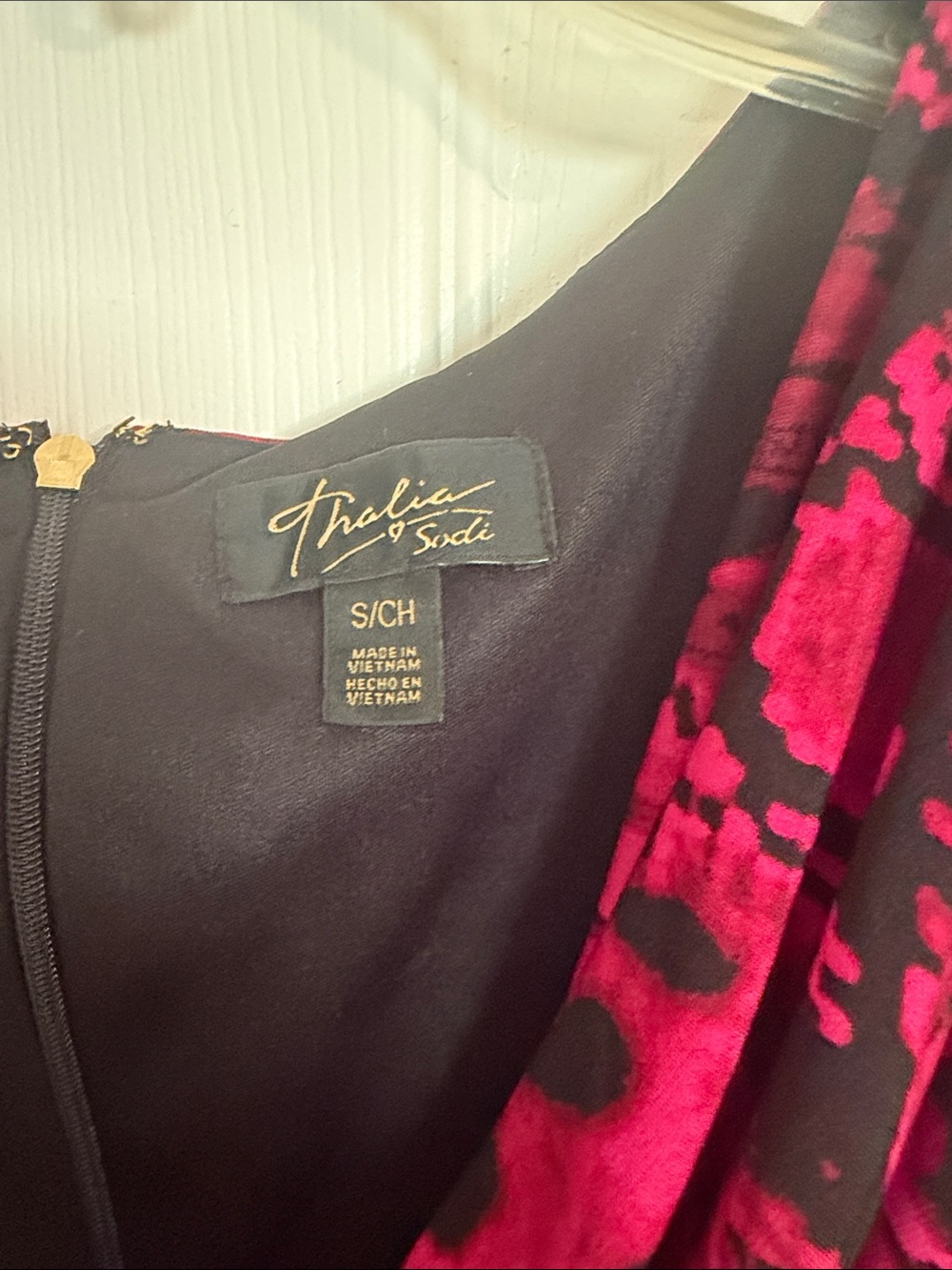 Thalia Sodi Pink and Black Animal Print Cowl-Neck Dress - Picture 2 of 4